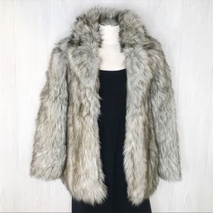 Betsey Johnson Silver Fox Coat L